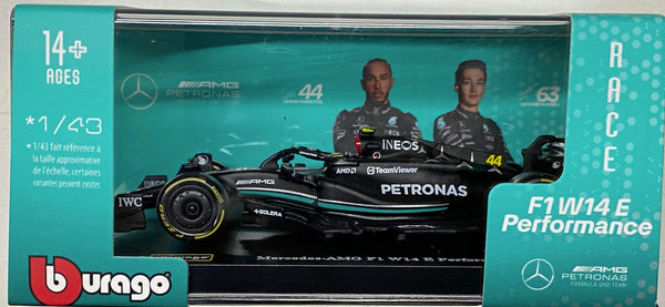 Bburago MERCEDES AMG PETRONAS 2023 F1 W14 E Performance no 44 Lewis Hamilton 1/43