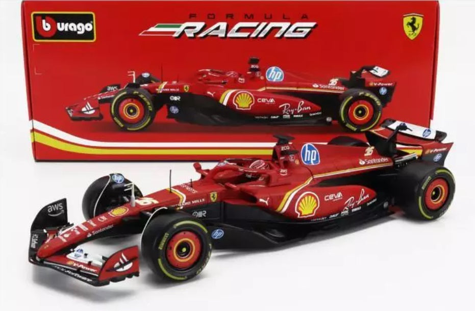 HTLNUZD 2024 New 1/18 F1 SF24#16 Leclerc Racing Car Model For Ferari Diecast Adult Formula One...