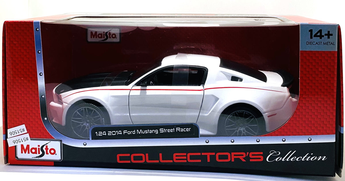 Maisto 2014 Ford Mustang Street Racer 1/24 White Hobbytoys.co