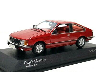 Miniature Opel Monza – Minichamps 1/43 – Bleu Métal 1980 – État Neuf Avec Boîte