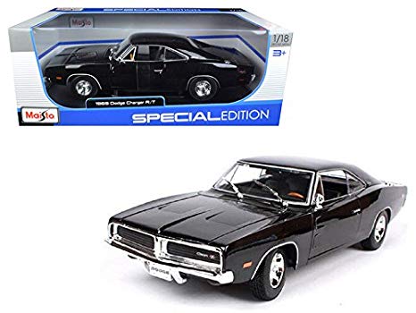 Maisto 1969 Dodge Charger R/T 1/18 Black – Hobbytoys.co