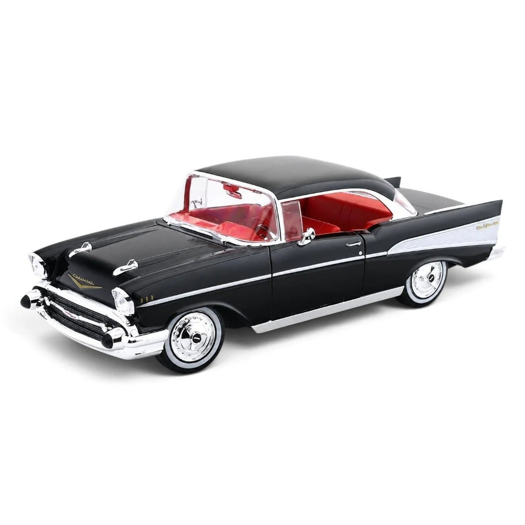 1957 Chevrolet Bel Air Convertible 1/18 scale Diecast car Model by Maisto (black)