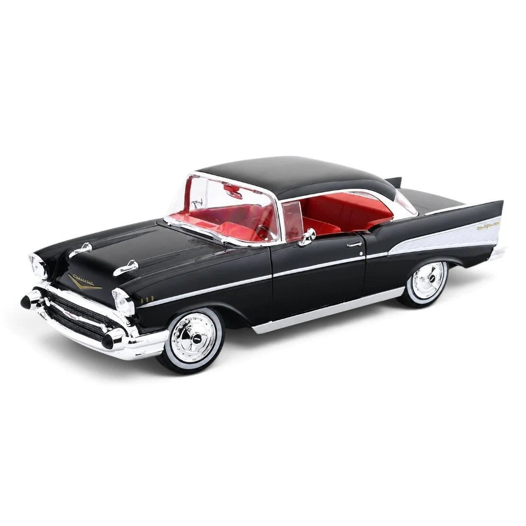 1957 Chevrolet Bel Air Convertible 1/18 scale Diecast car Model by Maisto (black)