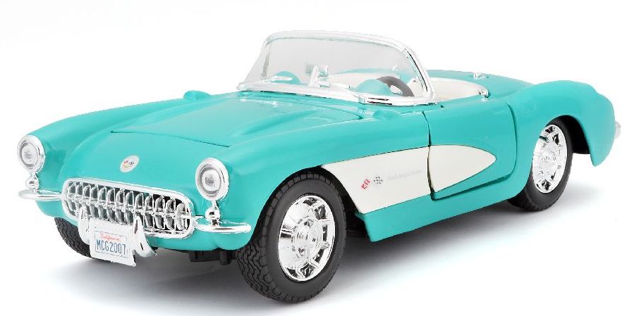 Maisto 1957 Chevrolet Corvette 1/24 Greenish Blue