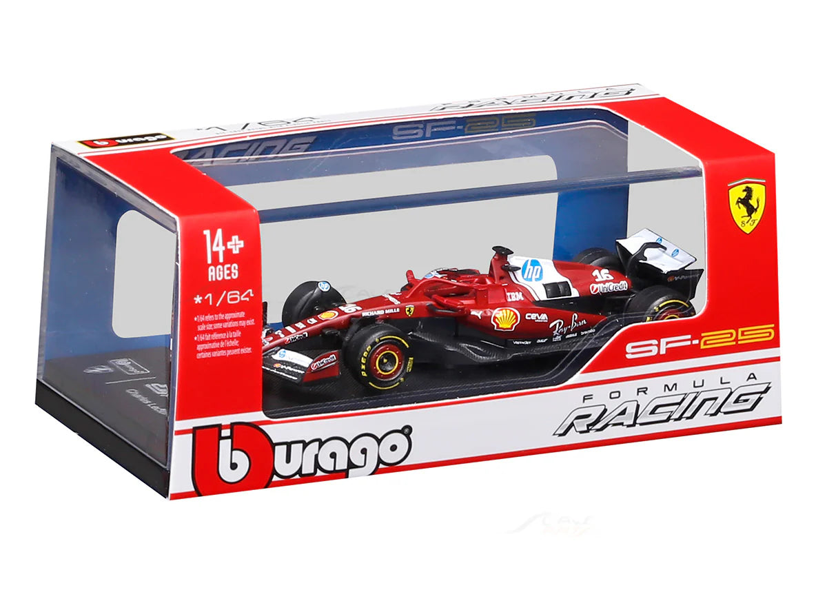 Bburago F1 Ferrari SF25 2025 Charles Leclerc Australia GP 1/64 Scale Model car