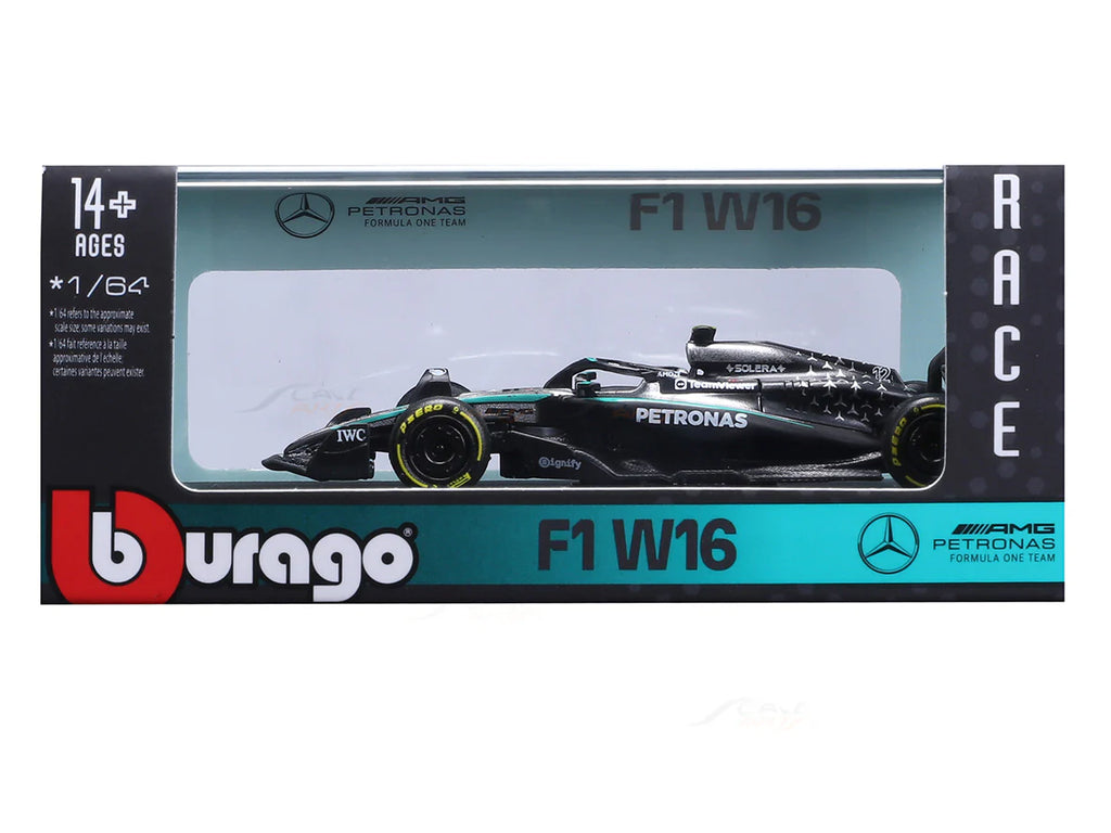 Bburago F1 Mercedes AMG W16 2025 Kimi Antonelli Australia GP 1/64 Scale Model car