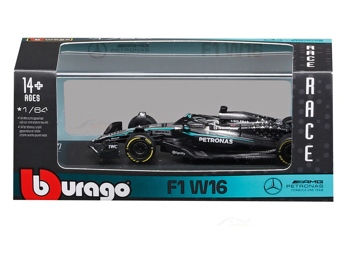 Bburago F1 Mercedes AMG W16 2025 George Russell Australia GP 1/64 Scale Model car