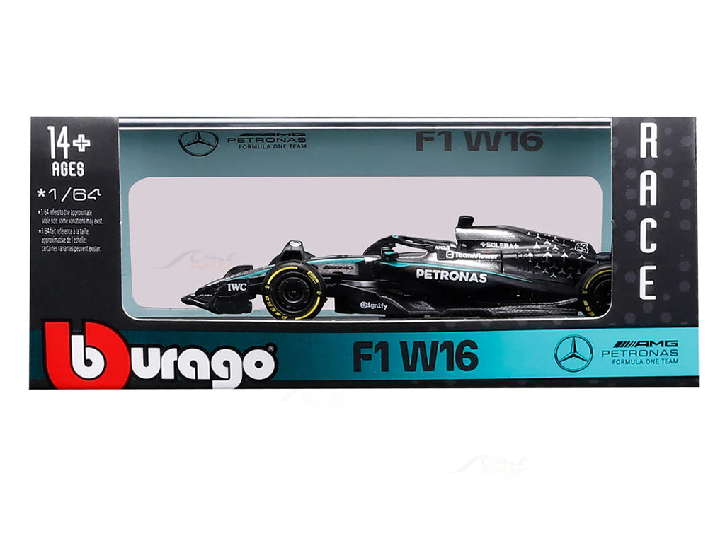 Bburago F1 Mercedes AMG W16 2025 George Russell Australia GP 1/64 Scale Model car