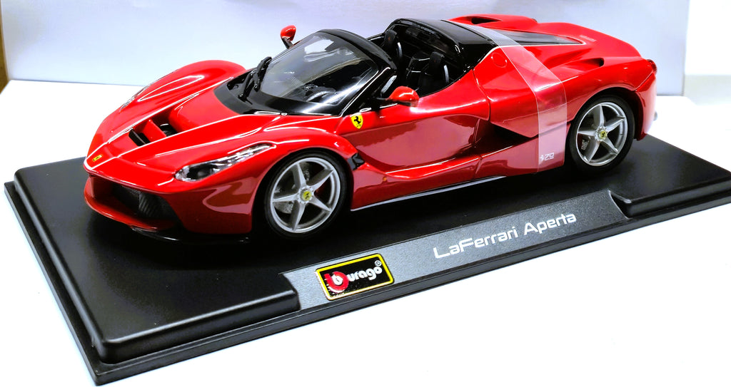 Ferrari Laferrari Aperta Red Black 1/24 Diecast Model Car by Bburago