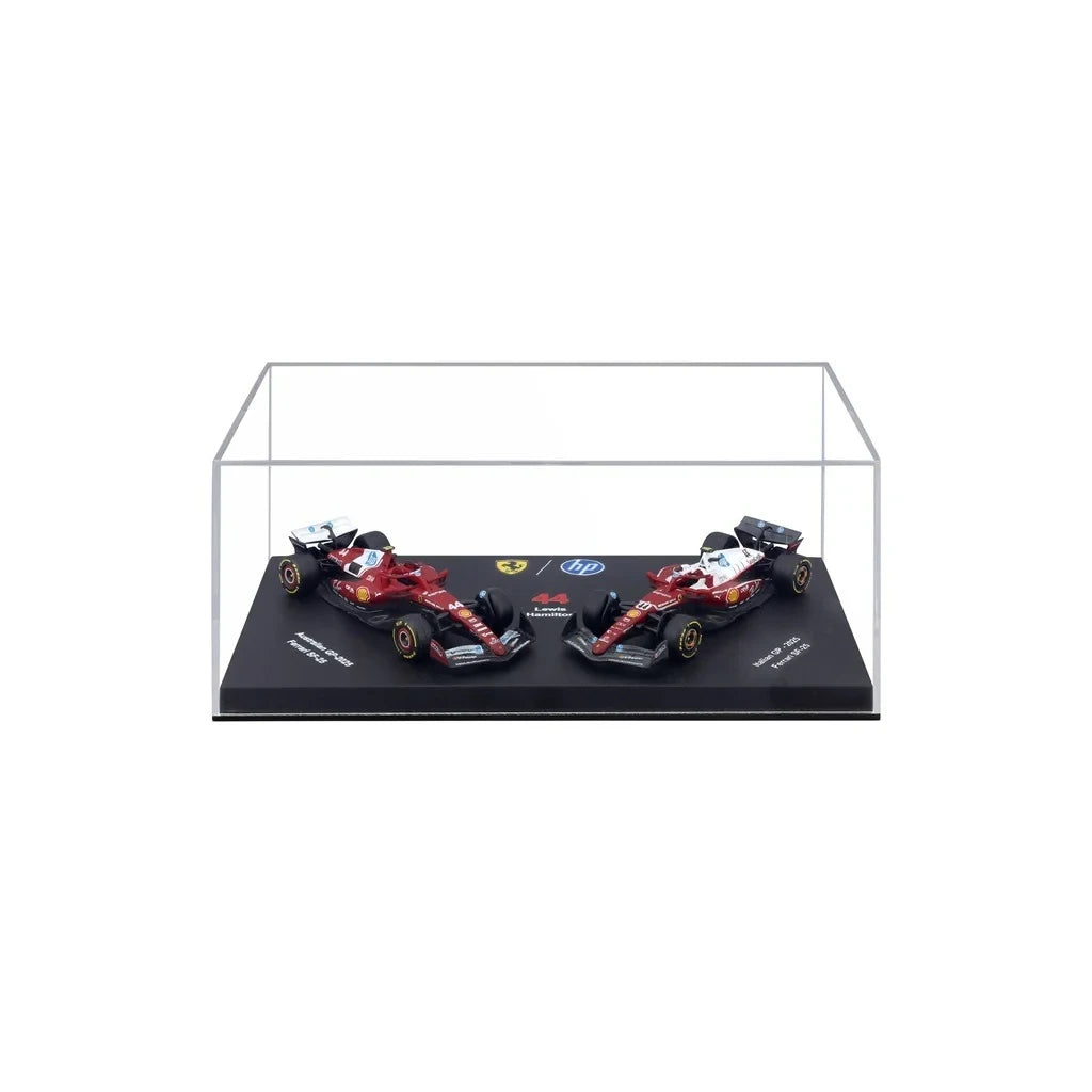 Bburago 2025 Ferrari SF25 two car pack of F1 cars of Lewis Hamilton 1/64 scale