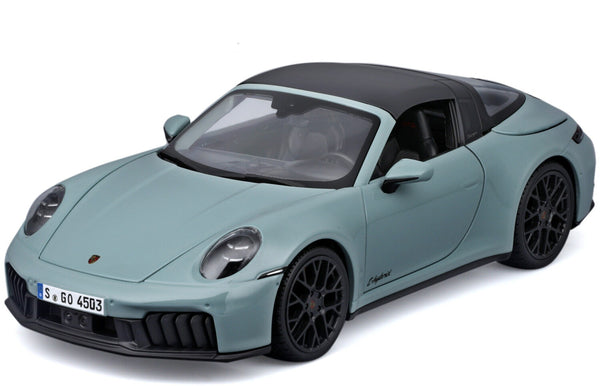 Pre Order Maisto 2025 Porsche 911 (992.2) Targa 4 GTS Hybrid Greenish Blue 1/18