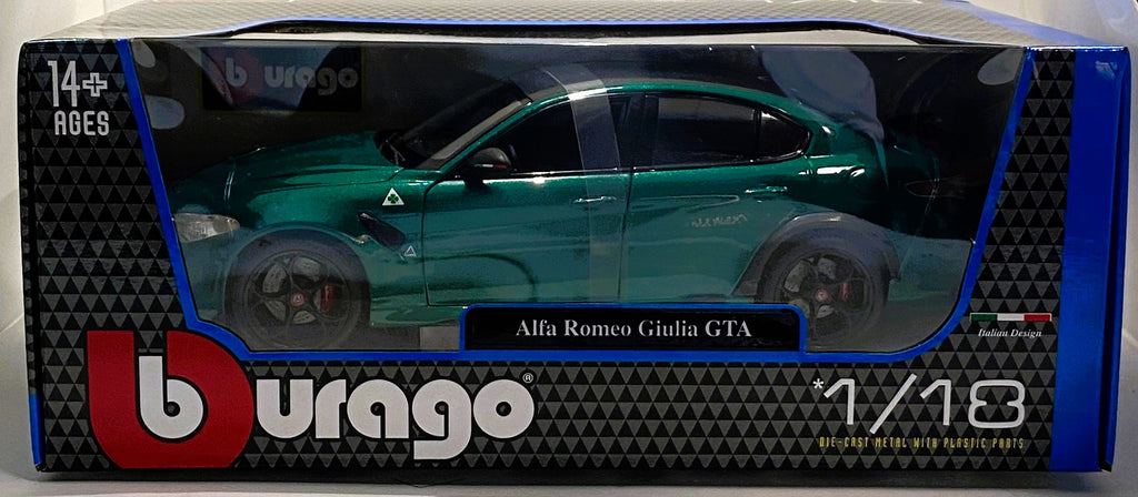 Bburago Alfa Romeo Giulia GTAm year 2020 montreal green metallic 1/18