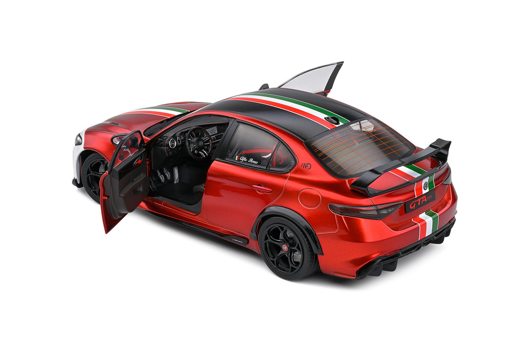 Solido Alfa Romeo Giulia GTA-M Tricolore Mugello - 2022 - Red Diecast Car 1/18
