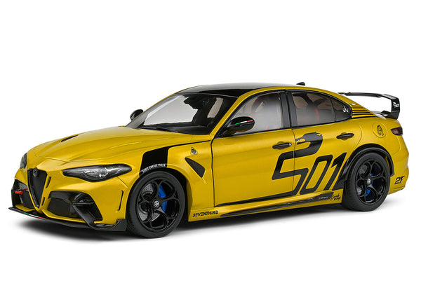 Solido Alfa Romeo Giulia GTA-Nagemaakt - 2022 - Yellow Diecast Car 1/18