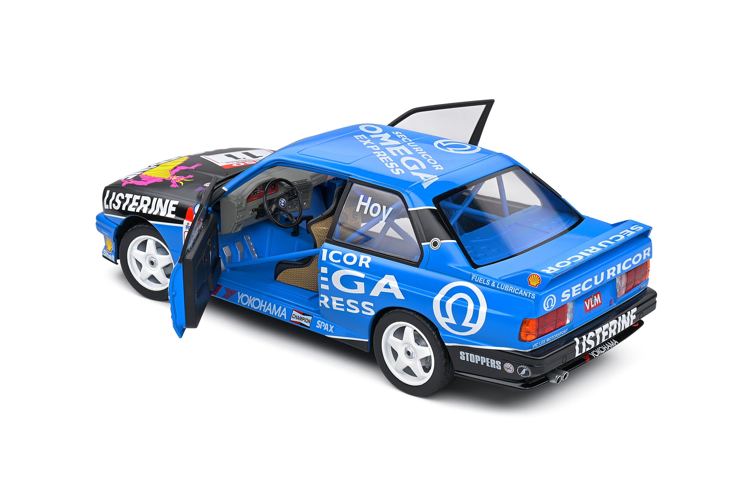 Solido BMW E30 M3 No. 1 W Hoy BTCC - Racing 1991 - Blue Diecast Car 1/18