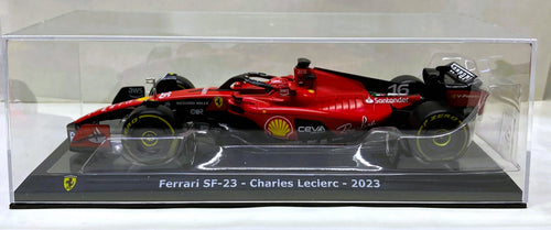 Bburago 2023 F1 Ferrari SF23 Ferrari Racing Team #16 Racing C Leclerc car 1/24 with Display Case