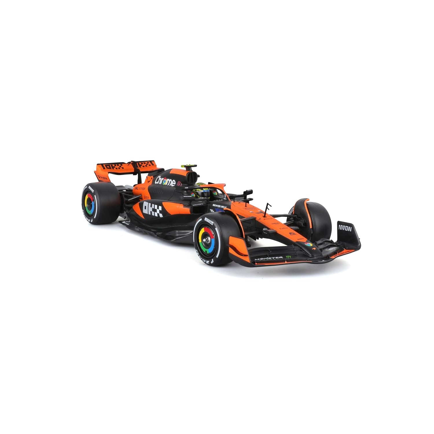 Bburago 2024 F1- Mclaren F1 MCL38 With Acrylic Box #4 Lando Norris 1/24