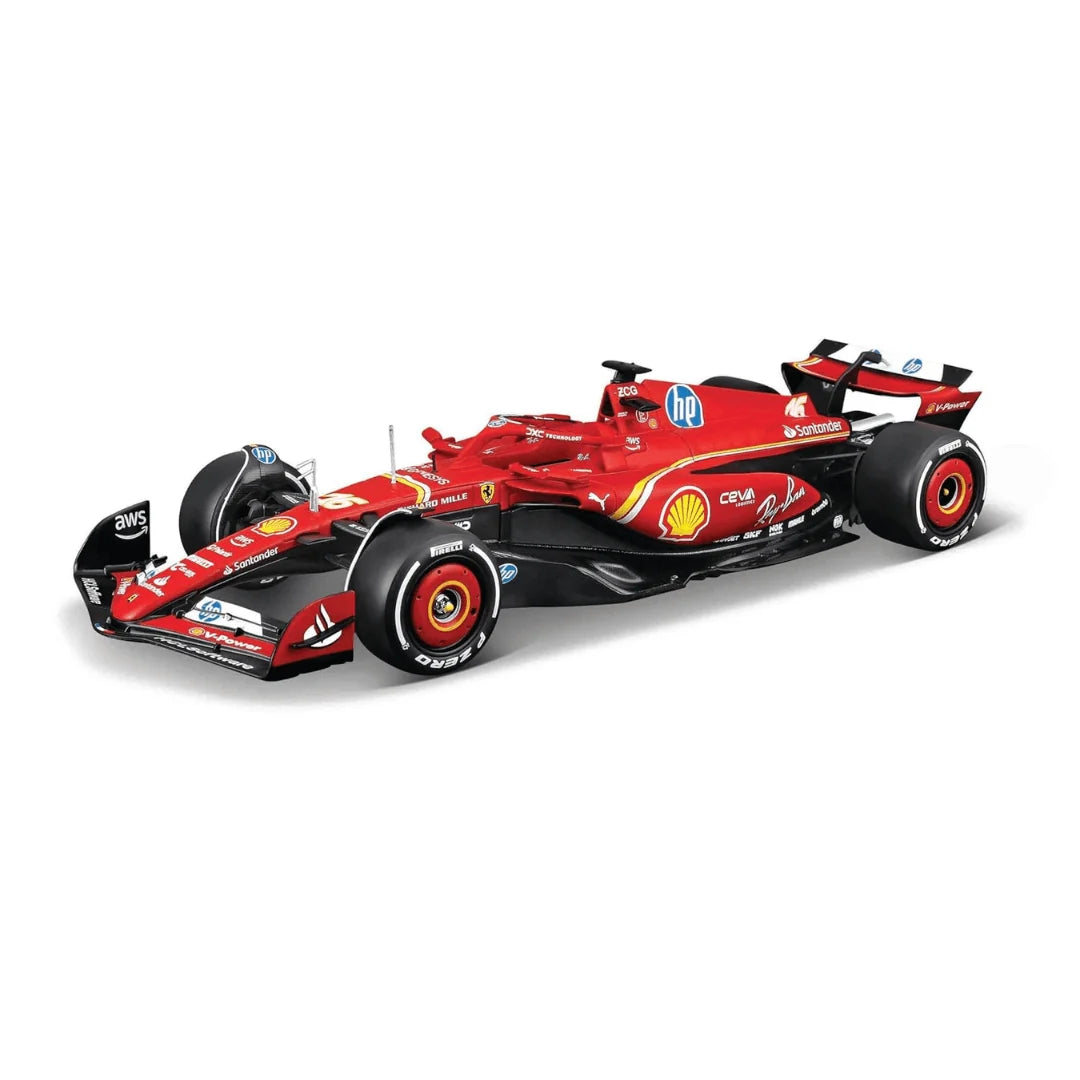 Bburago 2024 F1 Ferrari SF24 Ferrari Racing Team #16 Racing C Leclerc car 1/24 with Figure