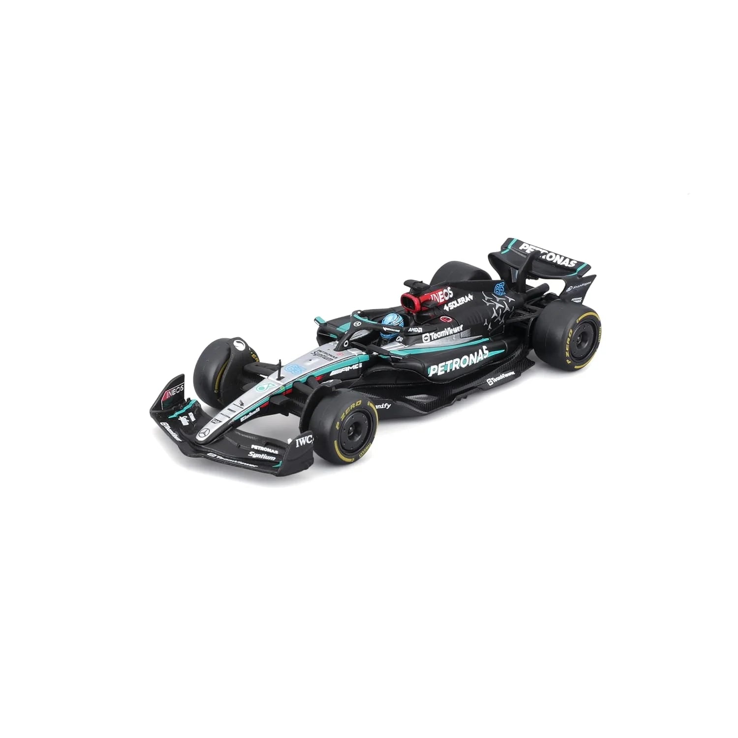Bburago 2024 Mercedes AMG W15 F1 car With Acrylic Box #63 George Russell 1/24