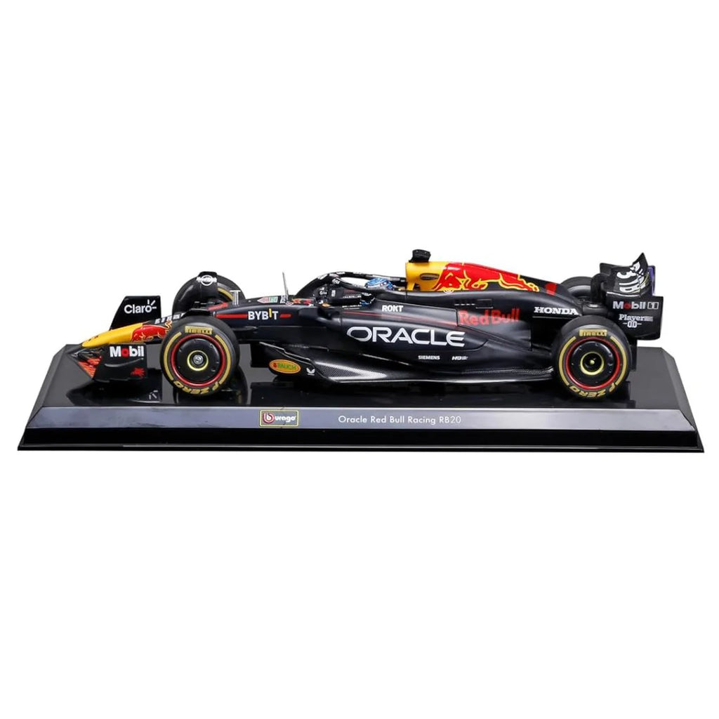 Bburago 2024 Oracle RebBull RB20 F1 car With figure #1 Max Verstappen 1/24