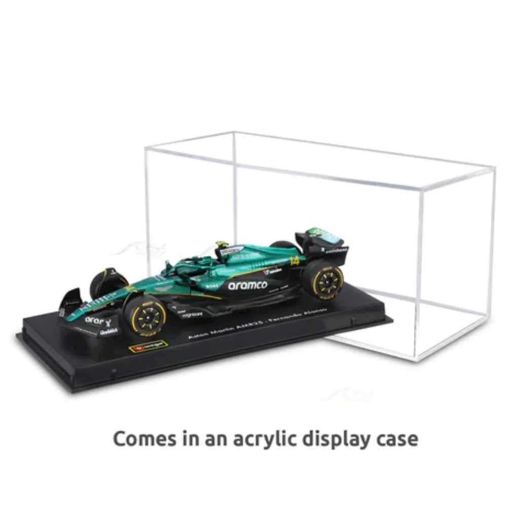 Bburago 2025 Aston Martin AMR25 Racing Team Driver F Alonso Australia GP 1/43 Formula 1 Diecast Model