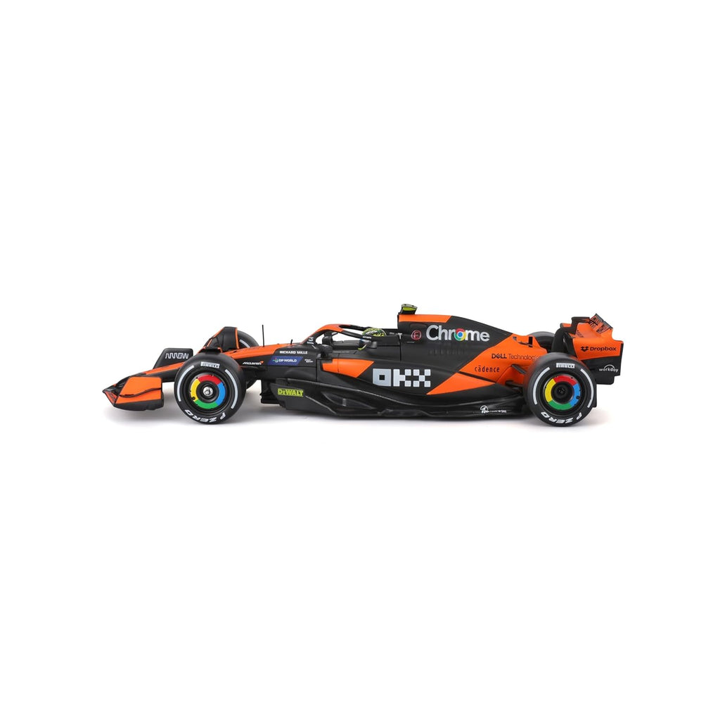 Bburago F1 Mclaren Mcl38 2024 With Acrylic Box Oscar Piastri 1/24 Scale Model