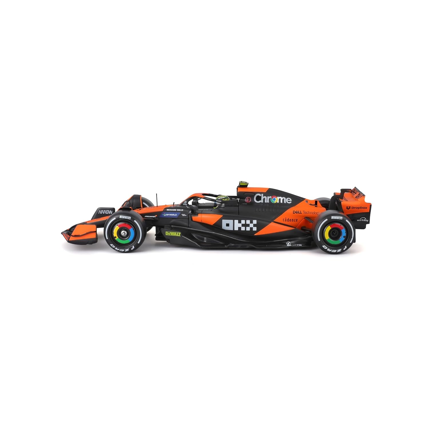 Bburago F1 Mclaren Mcl38 2024 With Acrylic Box Oscar Piastri 1/24 Scale Model