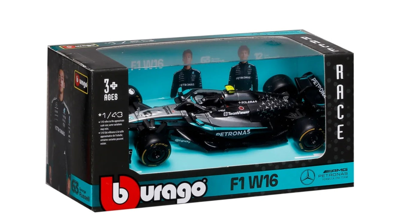 Bburago F1 Mercedes AMG W16 2025 Kimi Antonelli Australia GP 1/43 Scale Model car