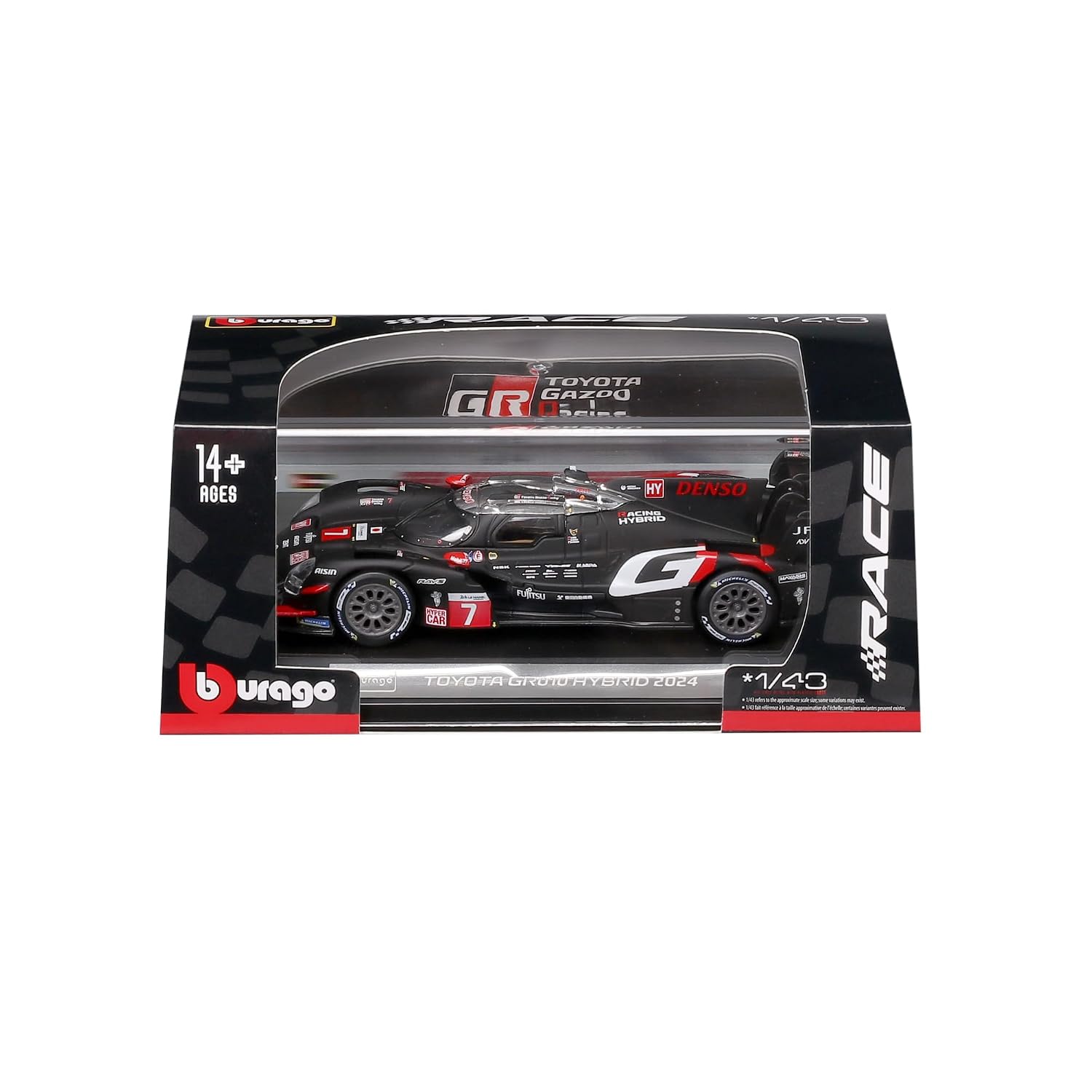 Bburago 2024 Toyota WEC GR010 Hybrid Racing Car 1/43 scale model diecast car