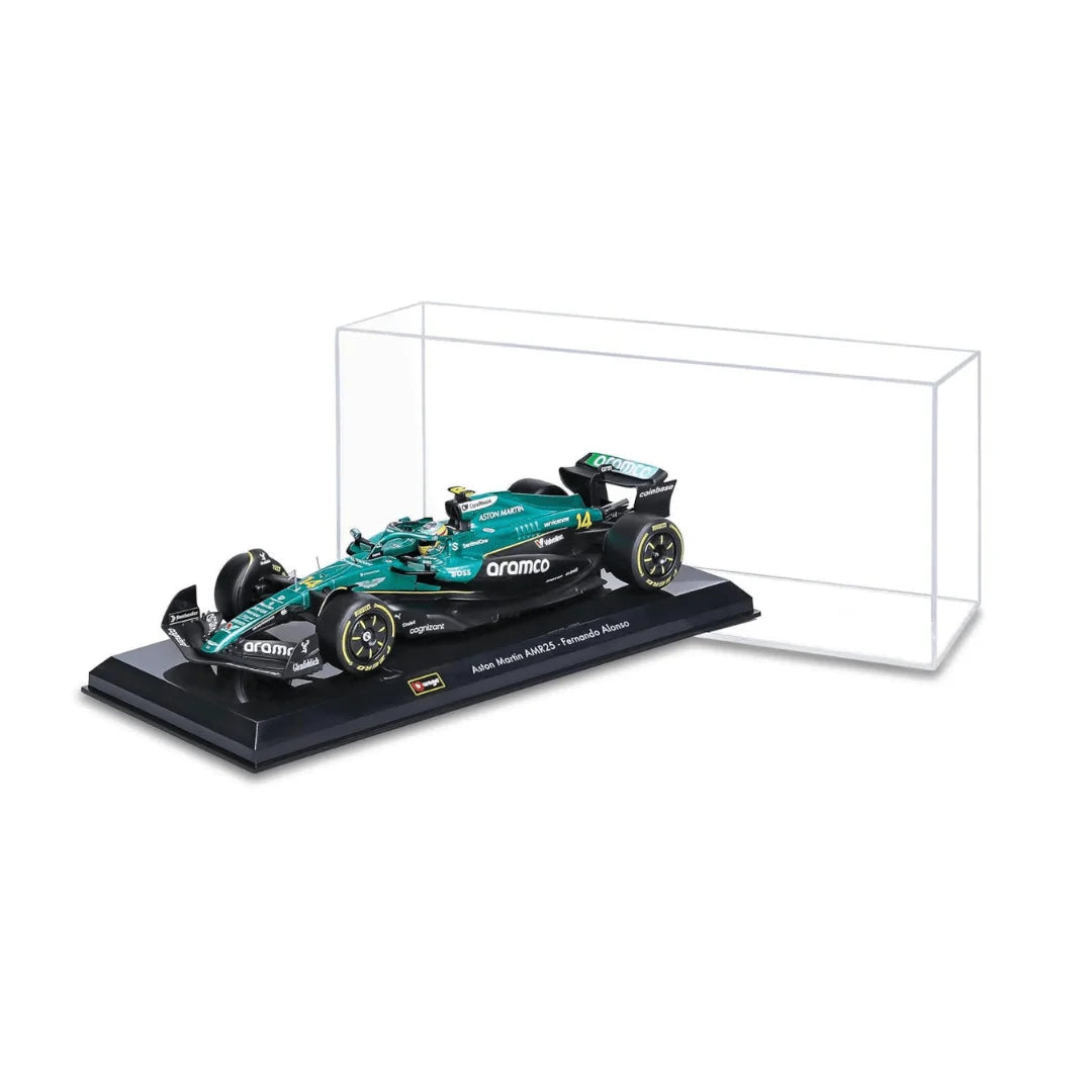 Bburago 2025 F1- Aston Martin F1 AMR25 With Acrylic Box #14 Fernando Alonso 1/24