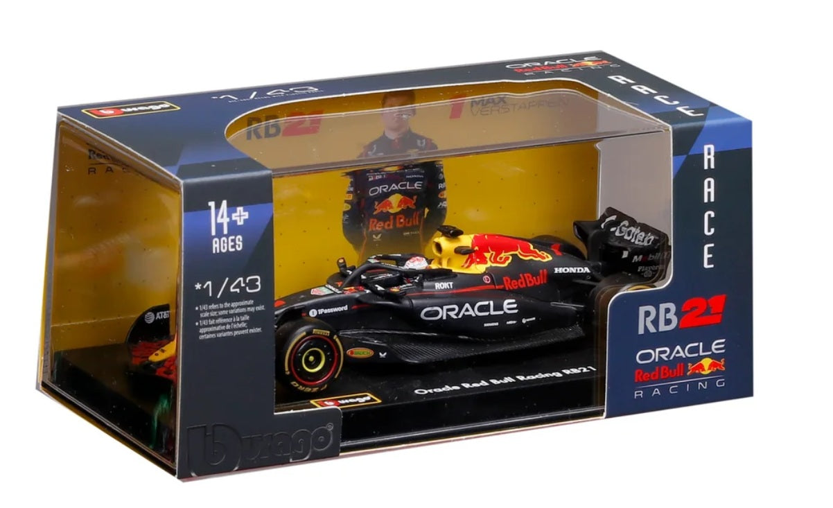 Bburago F1 Red Bull RB21 2025 Max Verstappen Bahrain GP 1/43 Scale Model car