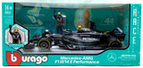 Bburago MERCEDES AMG PETRONAS 2023 F1 W14 E Performance no 44 Lewis Hamilton 1/24 with figure