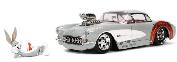 Bugs Bunny with 1957 Chevrolet Corvette -Looney Tunes - Jada 1/24 scale model car