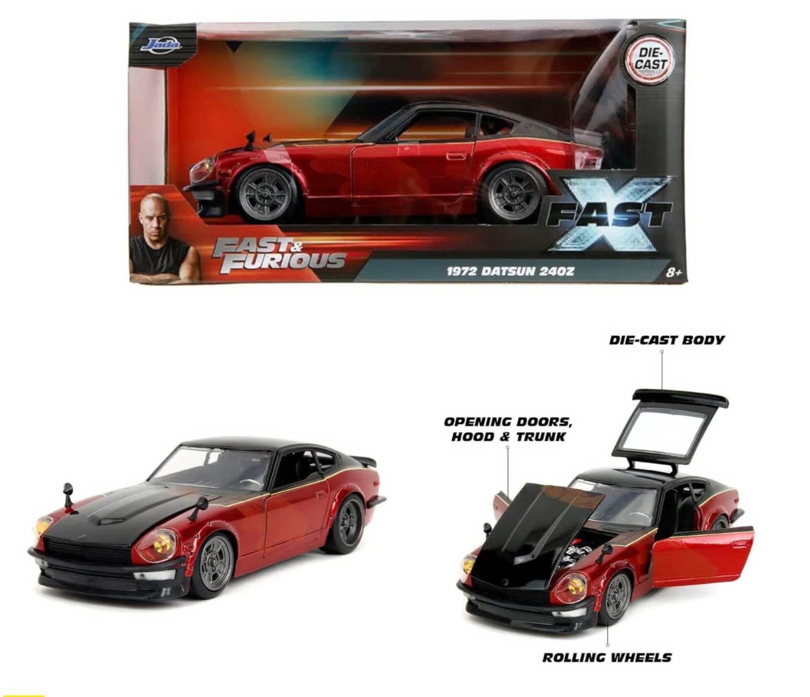 Fast and Furious JADA 1972 Nissan Datsun 240Z diecast model Car in 1/24 scale