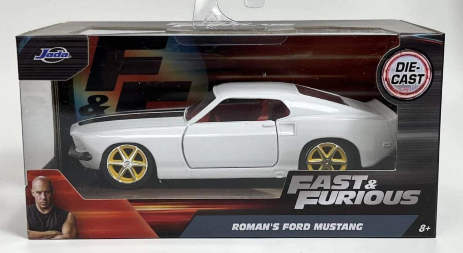 Fast and Furious Romans Ford Mustang White 1/32 Scale car by Jada