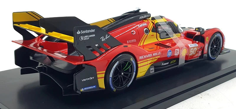 Bburago Ferrari 499P #50 LMH FIA 24h Le Mans Hypercar 2024 1/18 scale car with case