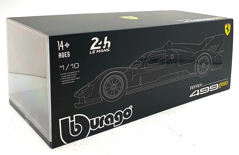 Bburago Ferrari 499P #50 LMH FIA 24h Le Mans Hypercar 2024 1/18 scale car with case