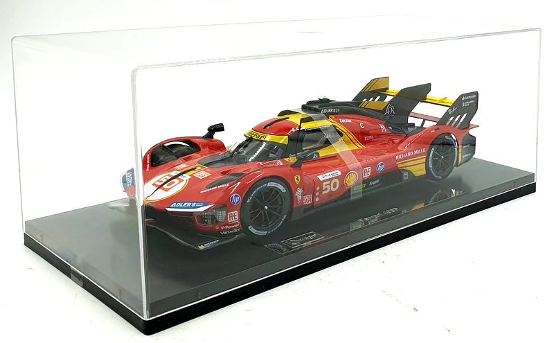 Bburago Ferrari 499P #50 LMH FIA 24h Le Mans Hypercar 2024 1/18 scale car with case