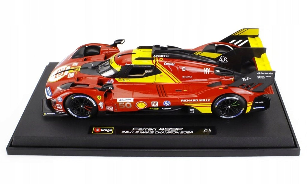 Bburago Ferrari 499P #50 LMH FIA 24h Le Mans Hypercar 2024 1/18 scale car with case