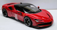 Ferrari SF90 Stradale Red Black 1/24 Diecast Model Car by Bburago
