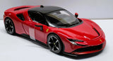 Ferrari SF90 Stradale Red Black 1/24 Diecast Model Car by Bburago