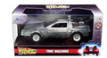 Jada Back to the Future 1/32 Delorean Time Machine -Silver DieCast Car