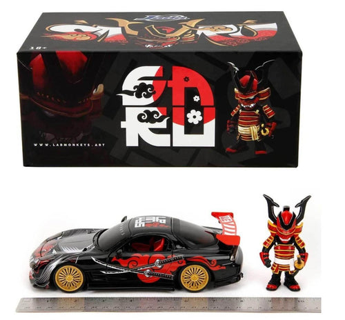 Jada Toys Hollywood Rides Labmonkeys Saru & Mazda RX-7 1/24 Scale diecast car with figure