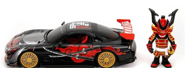 Jada Toys Hollywood Rides Labmonkeys Saru & Mazda RX-7 1/24 Scale diecast car with figure