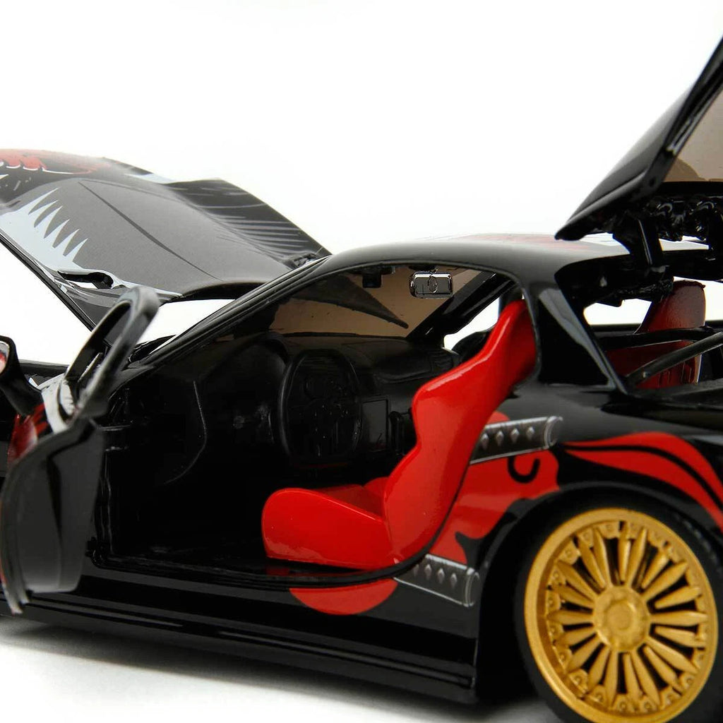 Jada Toys Hollywood Rides Labmonkeys Saru & Mazda RX-7 1/24 Scale diecast car with figure