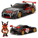 Jada Toys Hollywood Rides Labmonkeys Saru & Mazda RX-7 1/24 Scale diecast car with figure