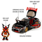 Jada Toys Hollywood Rides Labmonkeys Saru & Mazda RX-7 1/24 Scale diecast car with figure