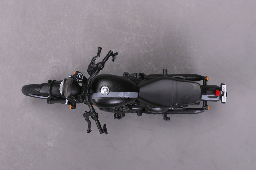 JAWA 42 bike miniature scale model bike in Allstar Black colour scale 1/18 by Maisto
