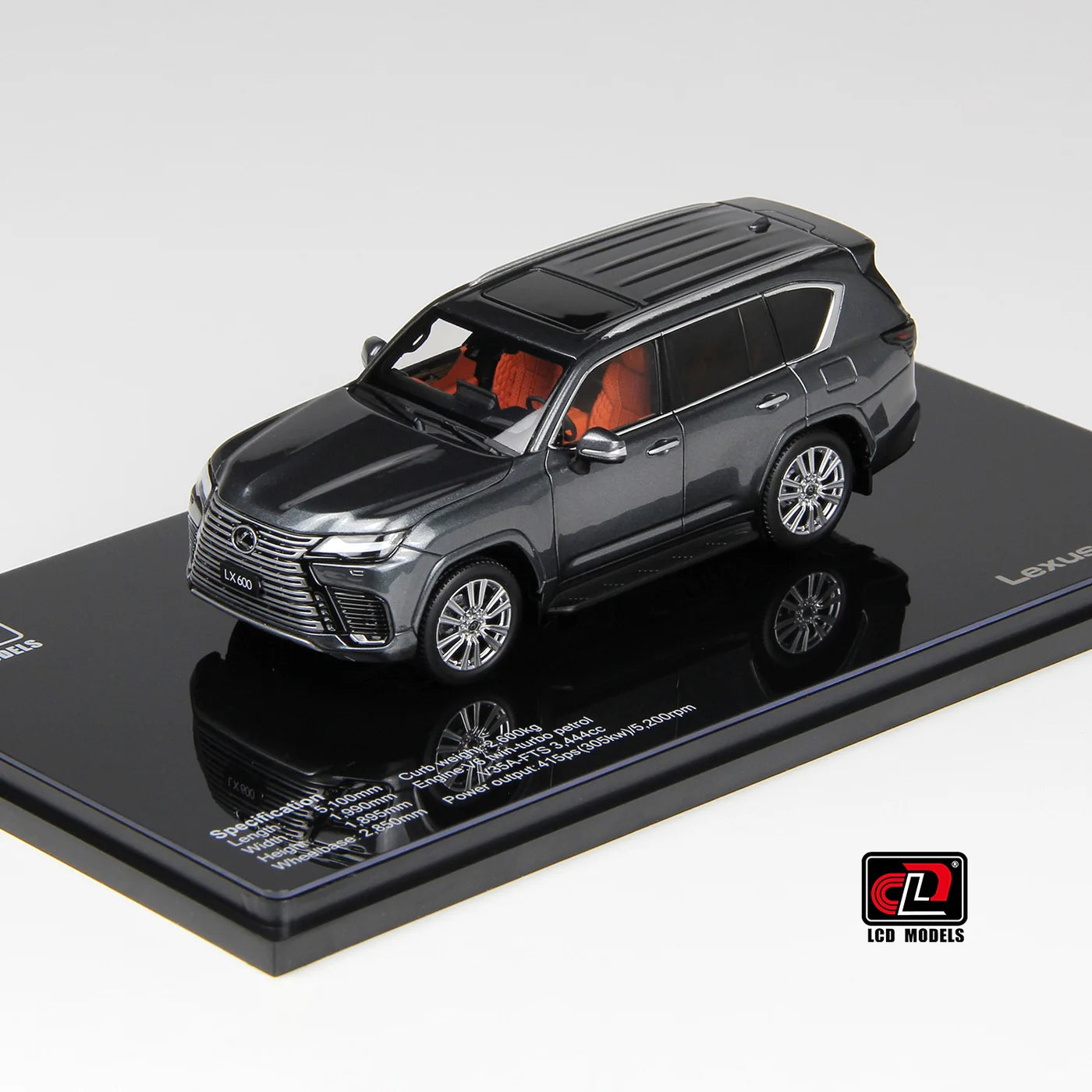 LCD Models LEXUS LX600 1/43 scale model diecast car grey colour