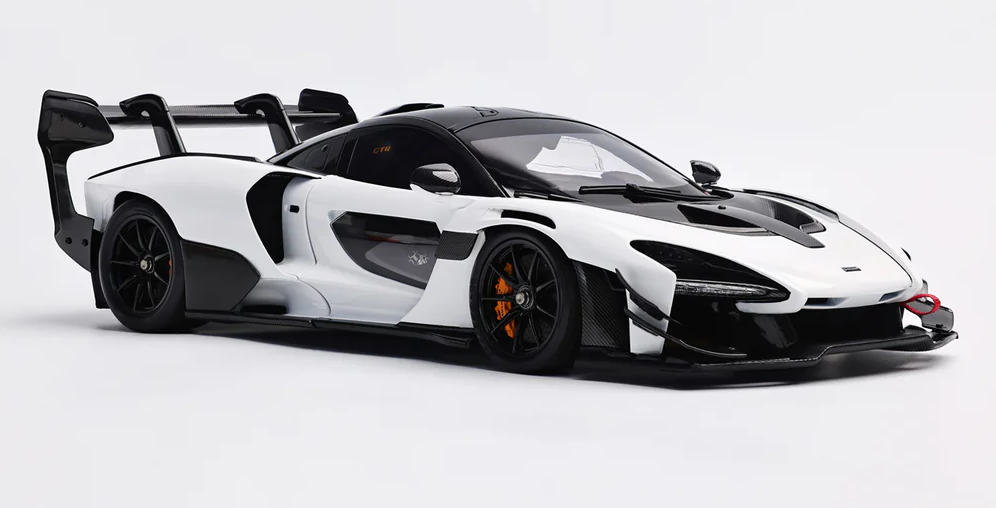 LCD Models McLaren Senna GTR 1/18 Scale model diecast car white colour